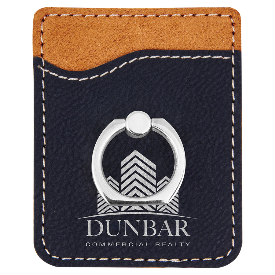 Phone Wallet with Silver Ring - Leather