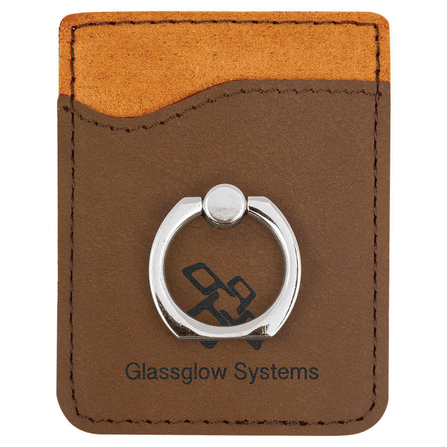 Phone Wallet with Silver Ring - Leather