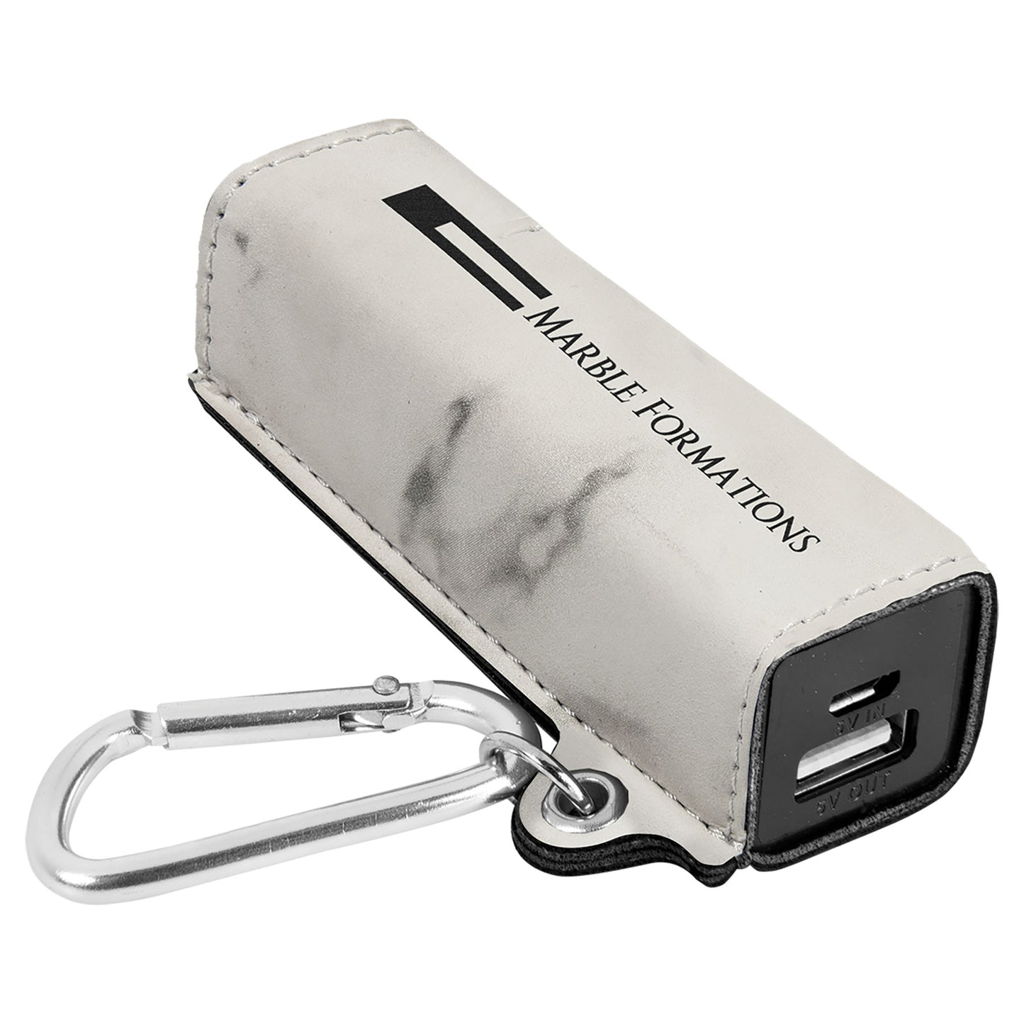 Power Bank with USB Cord - Leather