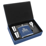 6 oz Flask Set with Shot Glasses - Leather